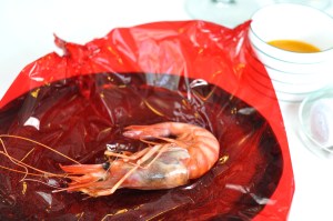 quique dacosta red king prawn from denis