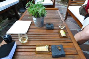 mugaritz patio snacks