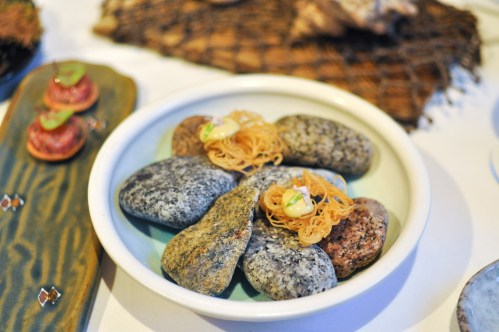 aubergine carmel crispy potato