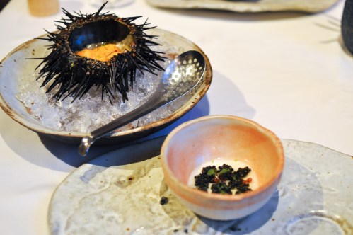 aubergine carmel sea urchin caviar