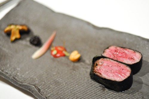 aubergine carmel wagyu beef