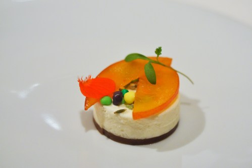 aubergine carmel peach bavarois