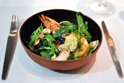 dom sao paulo shrimp kale arugula