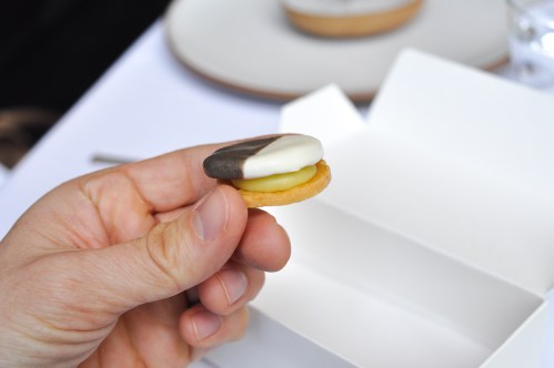 eleven madison park apple cheddar black and white cookie