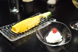 sushi nakazawa yuzu sorbet pineapple