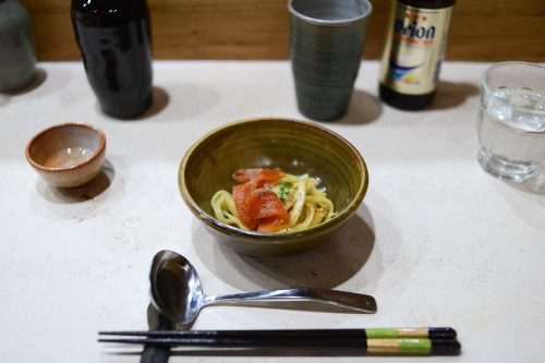 okonomi cured salmon cheese mazemen ramen